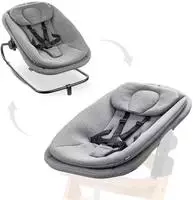 Hauck Babywippe "Highchair Bouncer, Dark Grey Melange" bis 9 kg f&uuml;r Alpha+, Beta+,