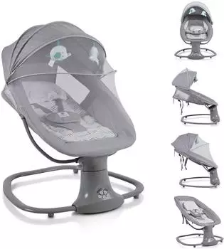 Moni Axel 3-in-1 Babywippe mit Schaukelfunktion, Stubenwagen, Fernbedienung