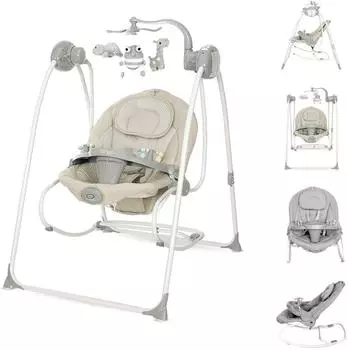 Lorelli Tango elektrische Babywippe 2-in-1, Fernbedienung, MP3, Timer, Mobile