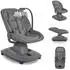 Cangaroo Hera Babywippe elektrisch, Moskitonetz, 360-Grad-Drehung, dunkelgrau