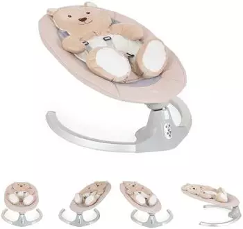 Moni Babywippe Ari B&auml;r elektrisch, Melodien, Fernbedienung, beige