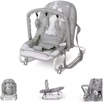 Lorelli Eliza Babywippe mit Spielbogen, verstellbar, grau (Eliza)