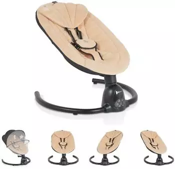 Moni Babywippe Clarissa elektrisch, Moskitonetz, Fernbedienung, beige