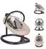 KIKKABOO Zazu elektrische Babywippe mit Musik, Schaukelfunktion, Timer, beige (31005010097)