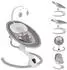 Cangaroo Swing Cloud Babywippe mit Musik, Timer, Mobile & Fernbedienung, beige Sterne (111354)