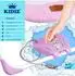 Kidiz Babywippe mit Spielbogen, 5 Geschwindigkeitsstufen, faltbar, rosa