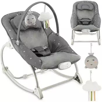 Momi LAPIS Babywippe bis 12kg, Batteriebetrieb, 3 Vibrationsmodi (BULE00046)
