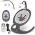 Lionelo Ralf 2in1 Babywippe & Liegestuhl, Fernbedienung, 12 Melodien (LO-RALF GREY GRAPHITE)