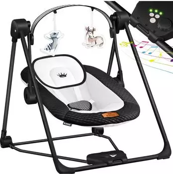 Kidiz Babywippe mit Spielbogen, 5 Geschwindigkeitsstufen, faltbar