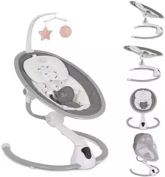 Cangaroo Swing Cloud Babywippe mit Musik, Timer, Mobile, Fernbedienung, pink (111355)