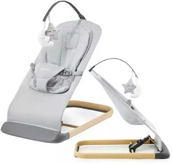 Moby-System LILY 2-in-1 Babywippe & Schaukelstuhl, 3 Positionen, bis 9kg, grau