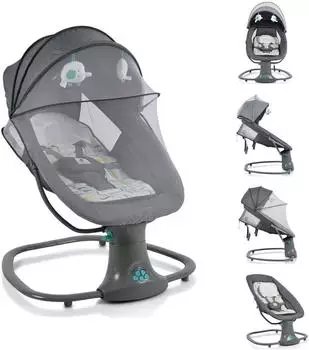Moni Babywippe Axel 3-in-1, Schaukelfunktion, Stubenwagen, Fernbedienung