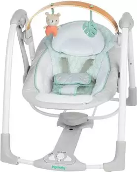 Ingenuity Cozy Spot tragbare Babyschaukel mit Spielbogen und Musik (76-08)