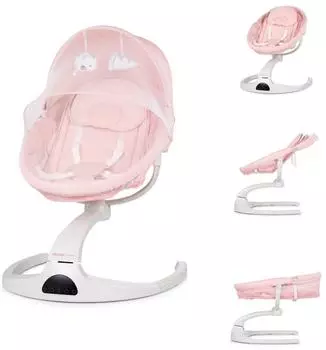 Chipolino E-Sway Babywippe mit Bluetooth, Fernbedienung, rosa