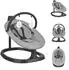 KIKKABOO Zazu elektrische Babywippe, Musik, Timer, grau (31005010096)