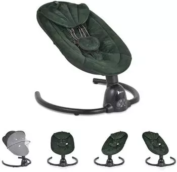 Moni Clarissa Babywippe elektrisch, Moskitonetz, Fernbedienung, gr&uuml;n (110580)