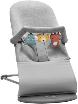 Babybjörn Babywippe Bliss inkl. Spielzeug 3D-Jersey/Weiche Freund/hellgrau