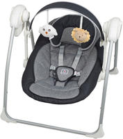 BabyGo Babywippe "Dandly, anthracite" bis 9 kg elektrisch, mit Sound