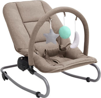 vidaXL Babywippe Stahl taupe
