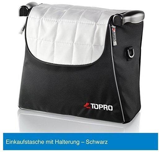 Topro Troja 2G Einkaufstasche mit Trageriemen schwarz/weiß
