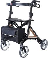 Rollator Bischoff & Bischoff Alevo Carbon - faltbar - 6 kg - mit Tasche & R&uuml;ckengurt