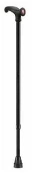 Ossenberg Gehstock anatomisch, kleiner Griff, Leichtmetall, höhenverstellbar, Reflektor Farbe: schwarz rechts