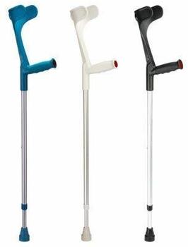 Ossenberg Unterarmgehstützen ergonomischer Softgriff blau/eloxal (2 Stk.)