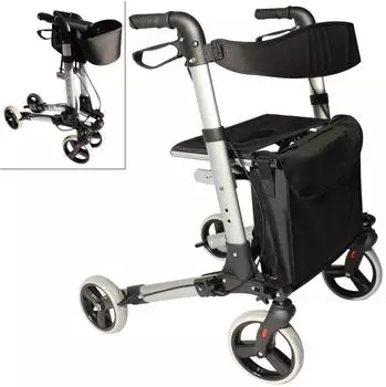 Arebos Rollator klappbar schwarz