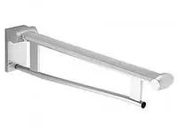 Keuco Plan Care St&uuml;tzklappgriff WC 70 cm, Accessoires, 34903010751, verchromt/wei&szlig;
