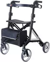 Rollator Bischoff & Bischoff Alevo Carbon - faltbar - 6 kg - mit Tasche & R&uuml;ckengurt