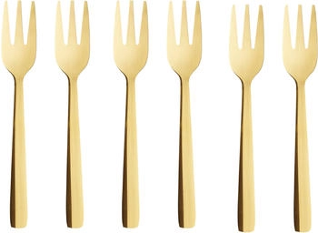 Aida RAW Besteck-Set (6-tlg) 6 Personen Edelstahl Kuchengabeln PVD-beschichtet gold Aida RAW Besteck-Set (6-tlg) 6 Personen Edelstahl Kuchengabeln PVD-beschichtet gold