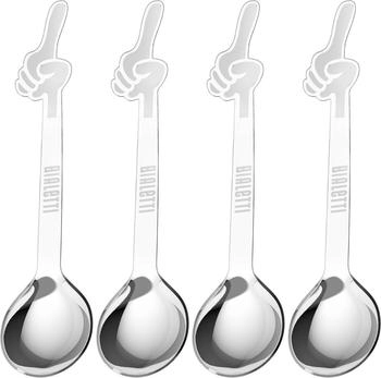Bialetti Espresso-Löffel-Set Perfetto Moka / Omino 4-tlg. Edelstahl (DCDESIGN15)