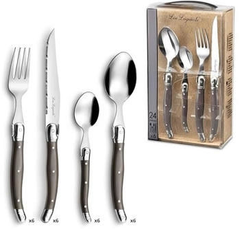 Lou Laguiole Tradition Besteck-Set 24 Teile, Pepper Pepper