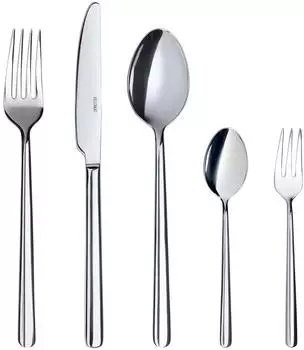Kelomat Besteck-Set 30 teilig rostfrei 44.3 cm grau 5 St&uuml;ck