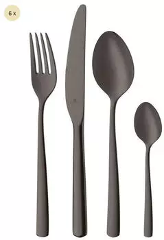 WMF Boston Besteck-Set, Dark Passion, 24-teilig, Cromargan&reg;