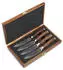 Zayiko Kurumi 4er Steakmesser-Set Damaststahl 67 Lagen Nussbaumgriff Holzbox