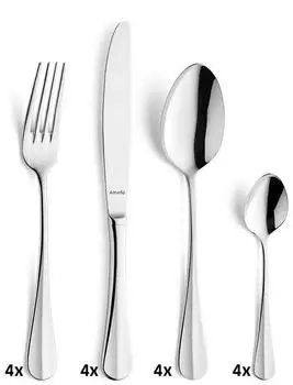 Amefa Baguette Besteck-Set 16-teilig, Edelstahl, sp&uuml;lmaschinenfest (844000MBA1B60)