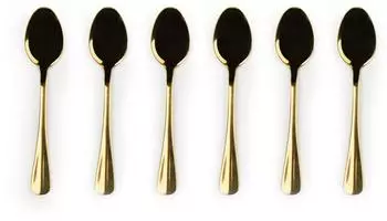 Excelsa Gold 6er-Set Kaffeel&ouml;ffel, Edelstahl, 14,5cm (65975)