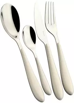 Bugatti Gioia Besteck-Set 24-teilig, 6 Personen, Elfenbein (GGAU-023F50)