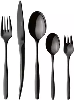 M&auml;ser Nigran Besteck-Set 30-tlg. schwarz, Edelstahl 18/10 (935247)