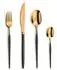 Amefa Soprano Besteckset 16-teilig Edelstahl PVD-Veredelung Schwarz/Messing (1114DUTR16B60)