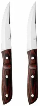 Gense Old Farmer Classic XL Steakmesser 2er Set, Holzlaminat, 18/8 Edelstahl, 23.5cm (20350)