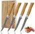 Wakoli Olive HS Steakmesser-Set 4-teilig, Damaststahl, Olivenholzgriff (Olive HS)