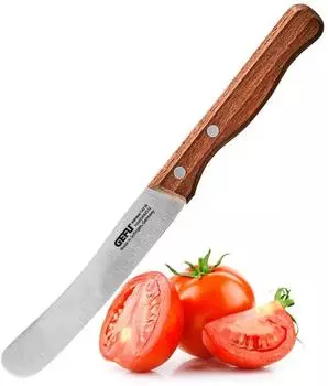 GEFU Buckelsmesser STULLE 11 cm Klingenlänge Griff aus Walnussholz