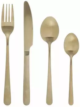 Secret de Gourmet Green Harmony Besteck-Set 24-tlg., Edelstahl, goldfarben (SDG-173746)