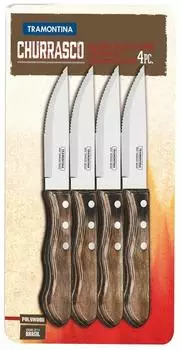 Tramontina Jumbo Churrasco Messer-Set, Polywood kastanienbraun, 4-teilig, 12,7cm (21199/931)