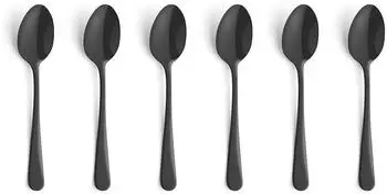 Amefa Austin Mokka-/Espressol&ouml;ffel-Set 6-teilig, PVD schwarz satiniert (1410ATTR06AK6)