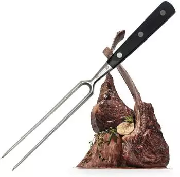 FMprofessional Fleischgabel mit langen Zinken, f&uuml;r Steaks, Braten & Gem&uuml;se (21209)