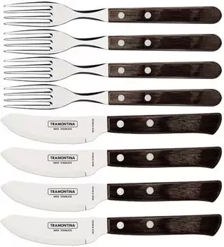 Tramontina Pizza-Besteck-Set 8-tlg. Edelstahl und Technobois (29899-174)