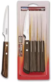 Tramontina Spanish Style Steakmesser-Set 6-teilig, Edelstahl, Holzgriff (29899/173)